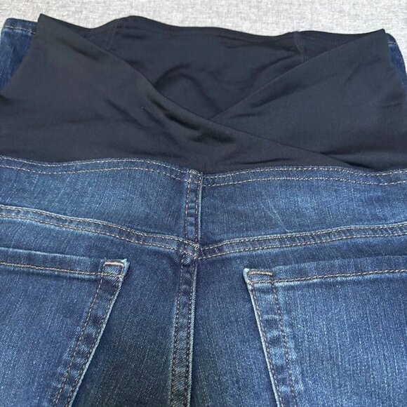 Over The Belly Dark Wash Skinny Maternity Jeans, Size: 0/25R - Picture 5 of 11